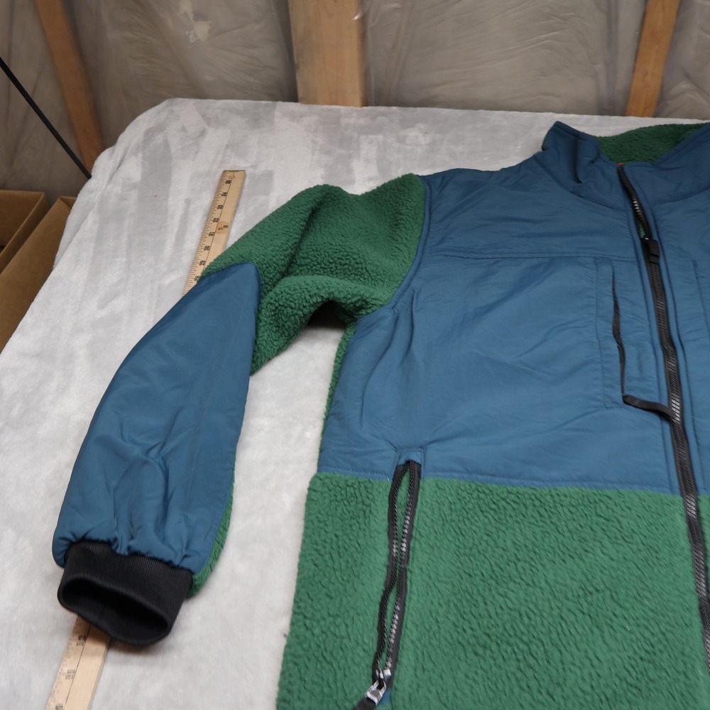 Topo Designs Jacket Men XL Green Subalpine Sherpa Fleece Full Zip Hike Outdoor - Picture 2 of 16